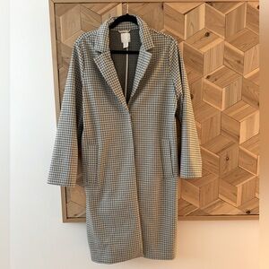 Plaid Midi Trench Coat